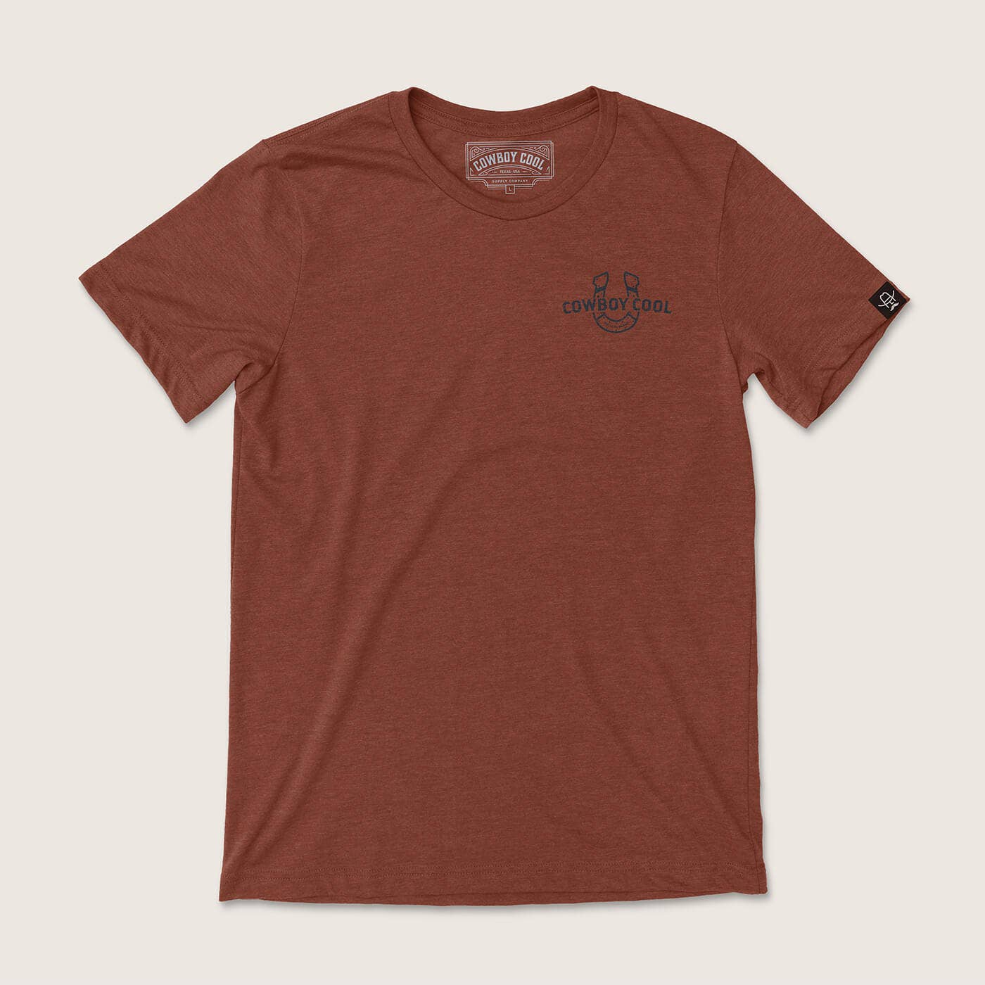 Outlaw Stables Western Graphic Tee: Heather Clay / XL