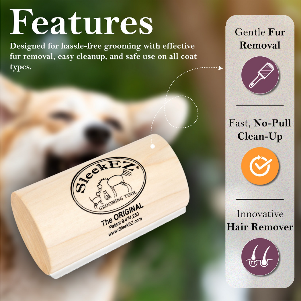 SleekEZ® Dog Brush for Shedding and Grooming (5 inch)