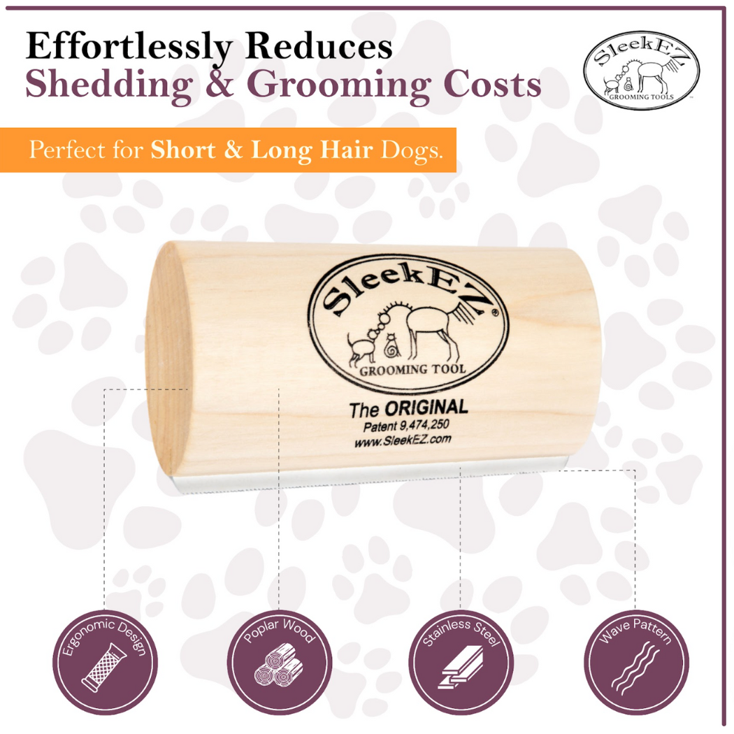SleekEZ® Dog Brush for Shedding and Grooming (5 inch)