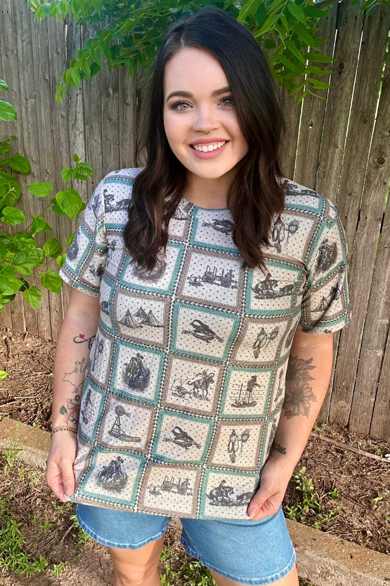 Western World Crew Neck Tee