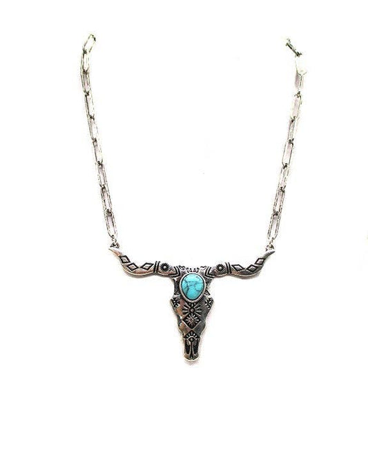 Western Steerhead Pendant Necklace