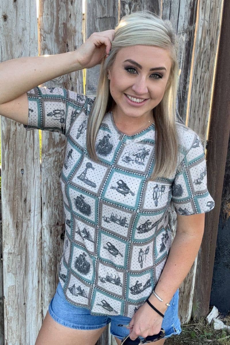 Western World Crew Neck Tee