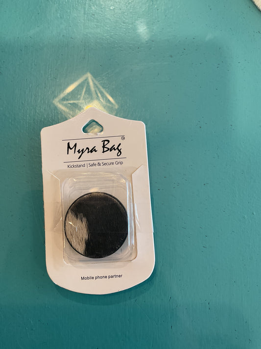 Cowhide pop socket