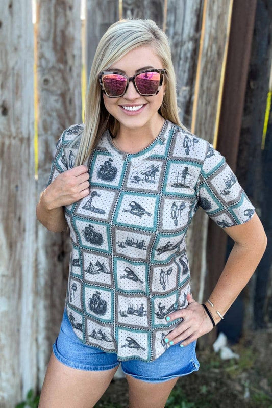 Western World Crew Neck Tee