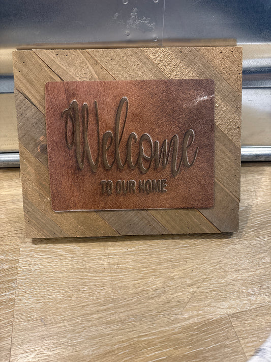 Cowhide door hanger