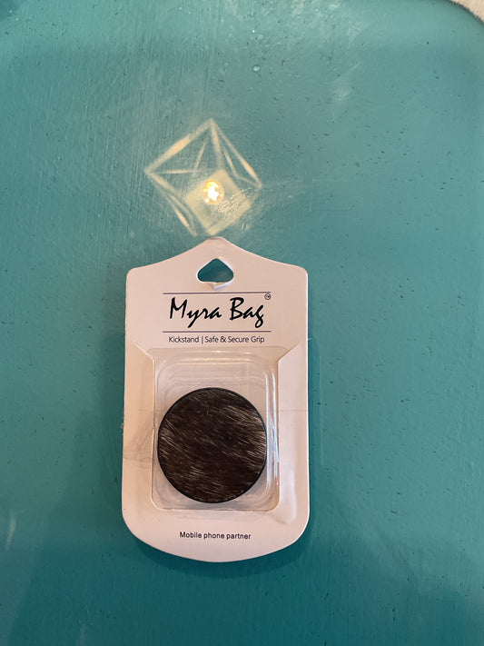 Cowhide pop socket