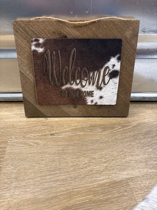 Cowhide door hanger