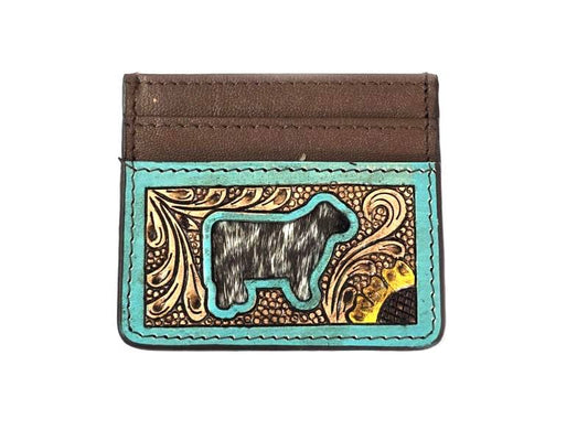 Western Tooled Cow Cut Genuine Leather Card Holder